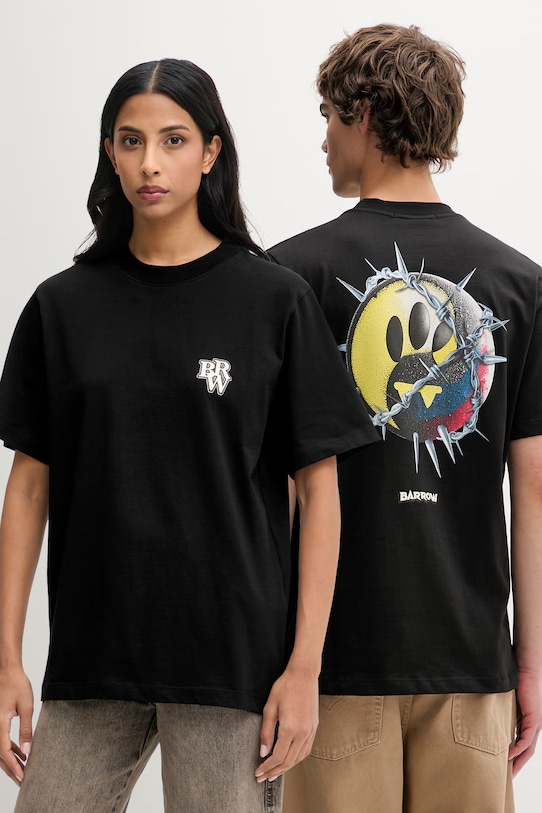 Barrow pamut póló pamut fekete S6BWUATH103