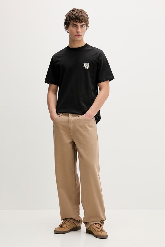 Barrow t-shirt bawełniany S6BWUATH103 czarny SS26