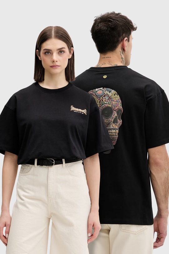 Barrow t-shirt bawełniany czarny S6BWUATH136