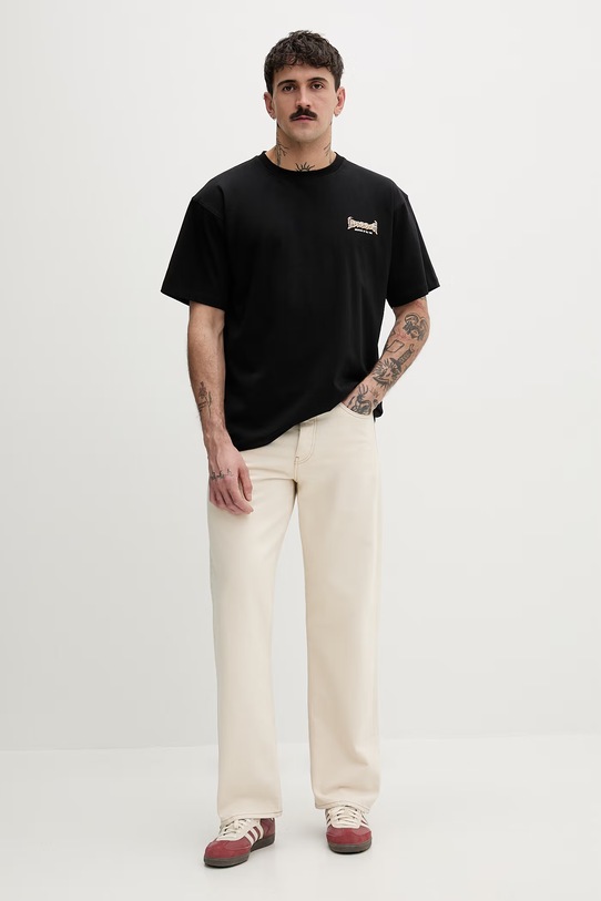 Barrow t-shirt bawełniany S6BWUATH136 czarny SS26