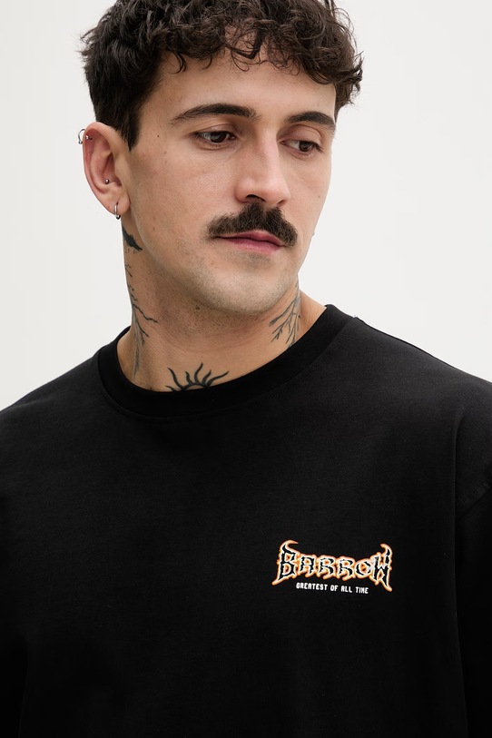 Barrow t-shirt bawełniany czarny S6BWUATH136