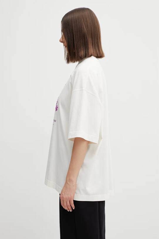 VETEMENTS t-shirt bawełniany Fuck You Very Much beżowy ME76TR263V