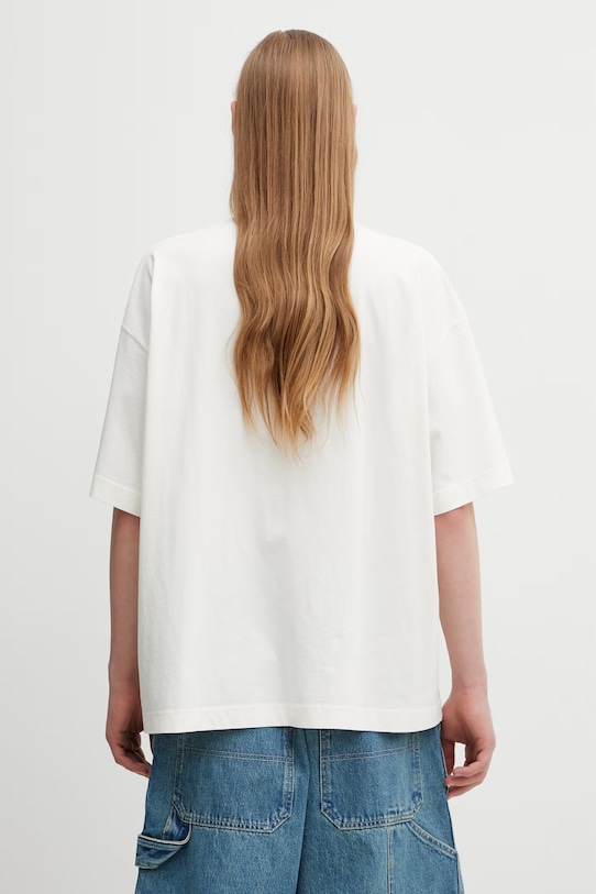 VETEMENTS t-shirt bawełniany Fuck You Very Much ME76TR263V beżowy