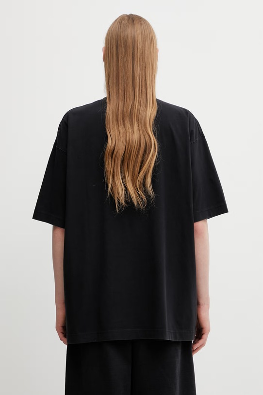 VETEMENTS t-shirt bawełniany Biker Cross ME76TR162B czarny