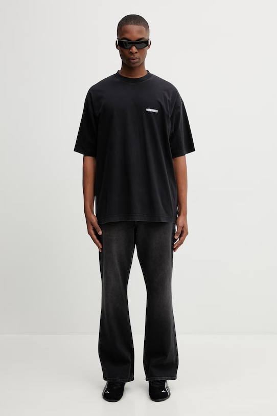 VETEMENTS t-shirt bawełniany Iconic Logo ME76TR138BW