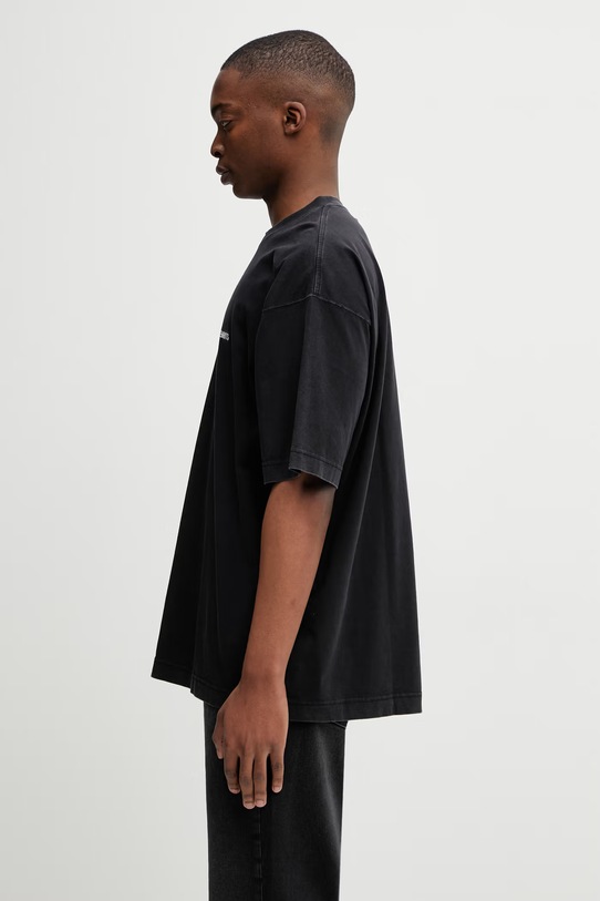 Odzież VETEMENTS t-shirt bawełniany Iconic Logo ME76TR138BW czarny