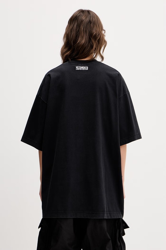 VETEMENTS t-shirt bawełniany Iconic Logo ME76TR138BW