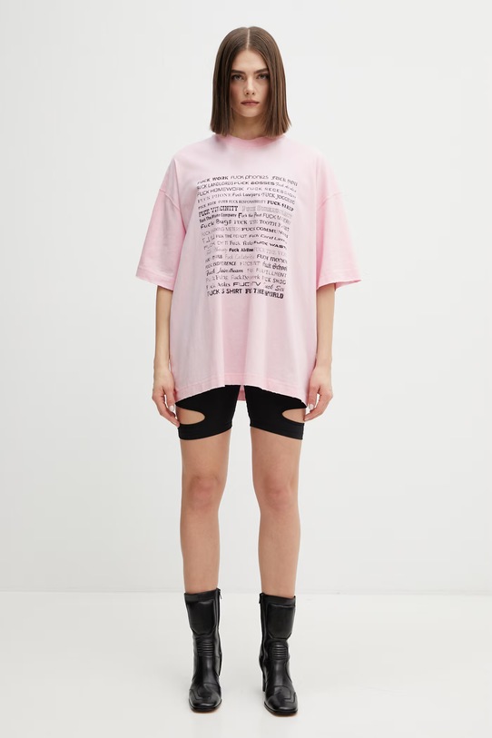 VETEMENTS t-shirt bawełniany Fuck Everything ME76TR210PX