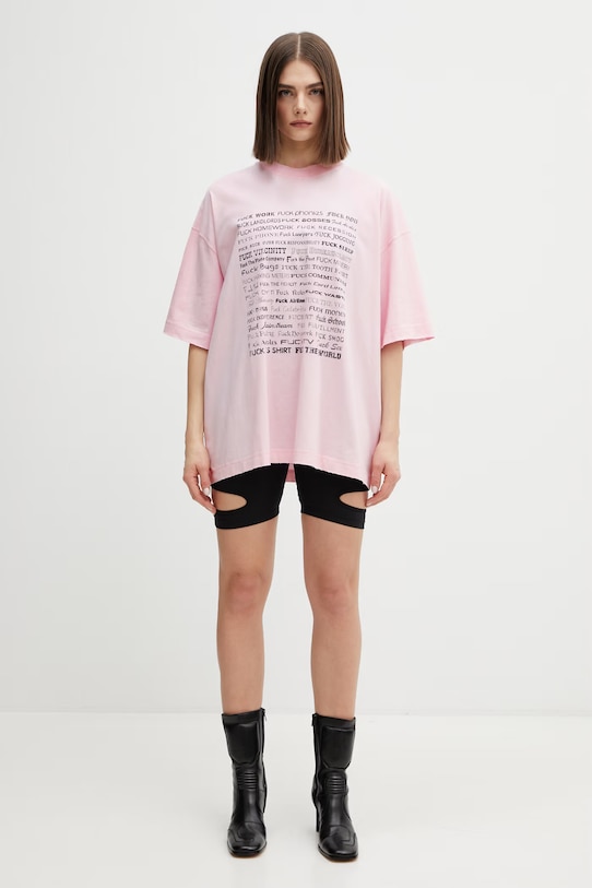 VETEMENTS t-shirt bawełniany Fuck Everything ME76TR210PX