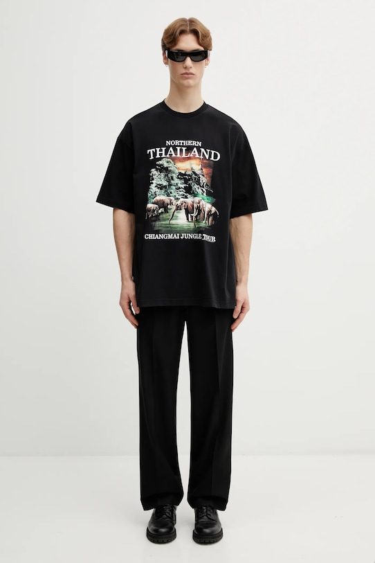VETEMENTS t-shirt bawełniany Thailand Tourist ME76TR241B