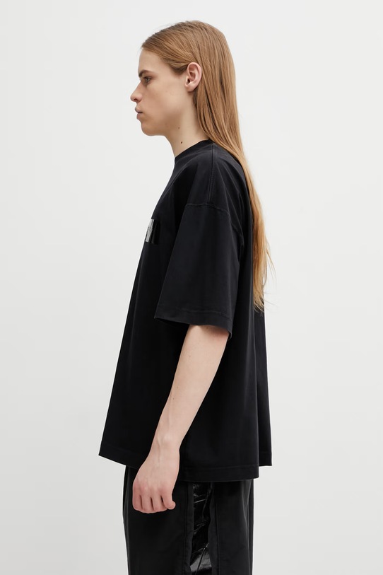 Odzież VETEMENTS t-shirt bawełniany Taped Logo ME76TR148B czarny