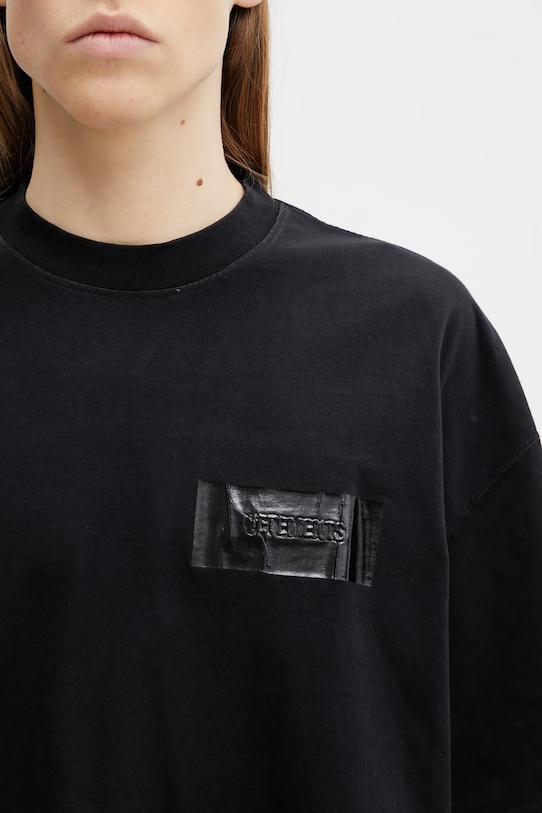 VETEMENTS t-shirt bawełniany Taped Logo ME76TR148B