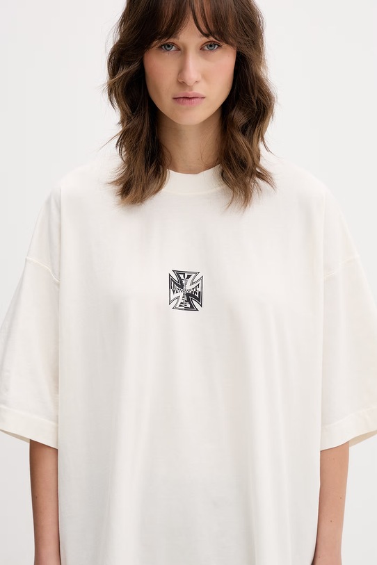 VETEMENTS t-shirt bawełniany Biker Cross Logo ME76TR168V