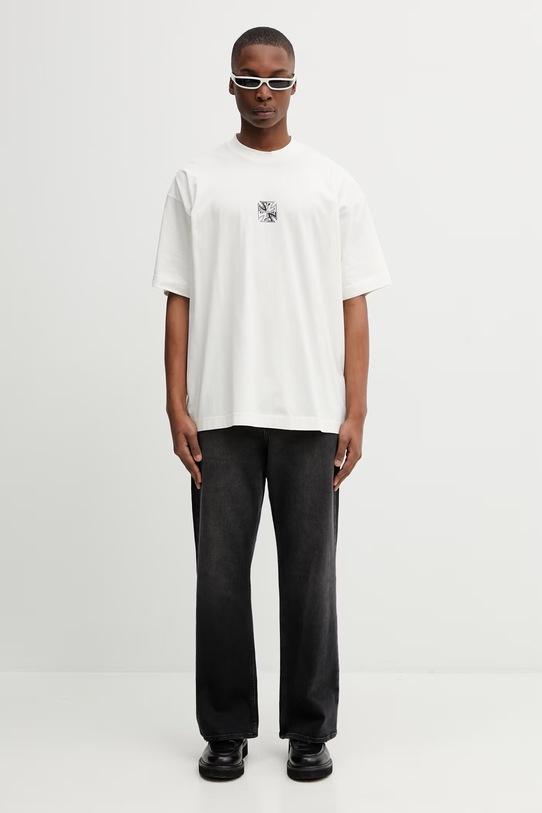 VETEMENTS t-shirt bawełniany Biker Cross Logo ME76TR168V