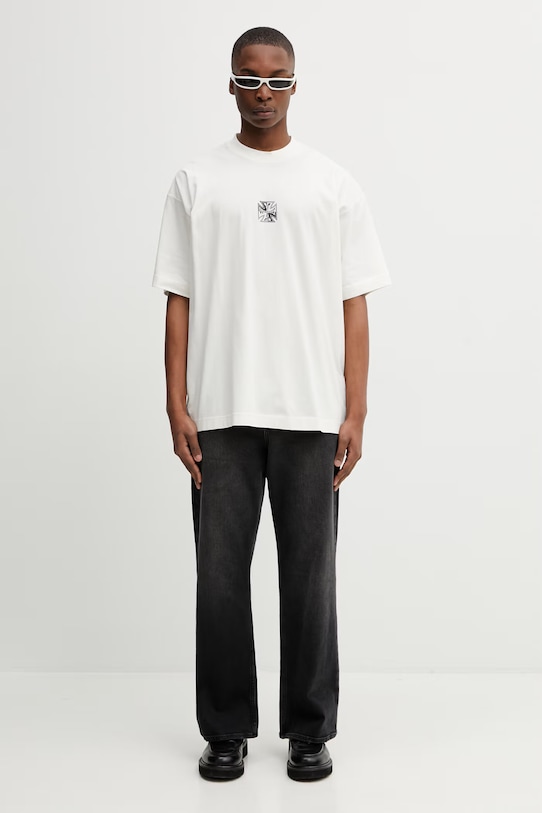 VETEMENTS t-shirt bawełniany Biker Cross Logo ME76TR168V