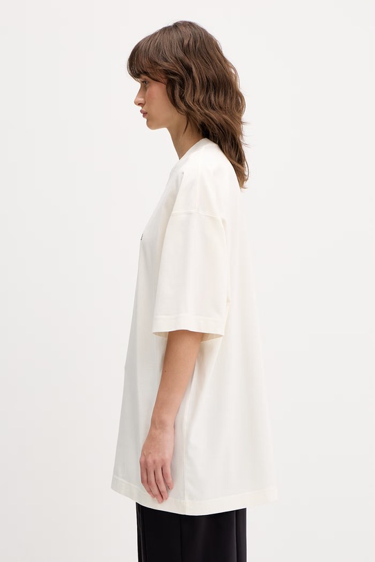 VETEMENTS t-shirt bawełniany FU beżowy ME76TR188V