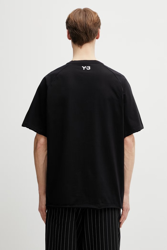 Y-3 t-shirt bawełniany RE 3S SS TEE KQ9793 czarny