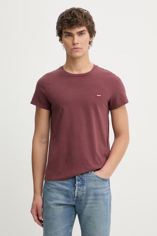 Levi's t-shirt bawełniany LSE_PERFECT bordowy A3116.0039