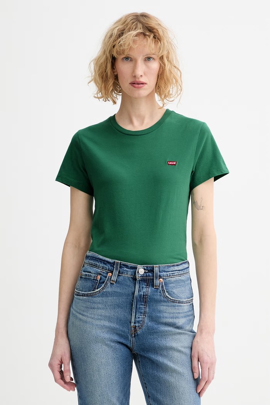 Levi's t-shirt bawełniany LSE_PERFECT bawełna zielony A3116.0042