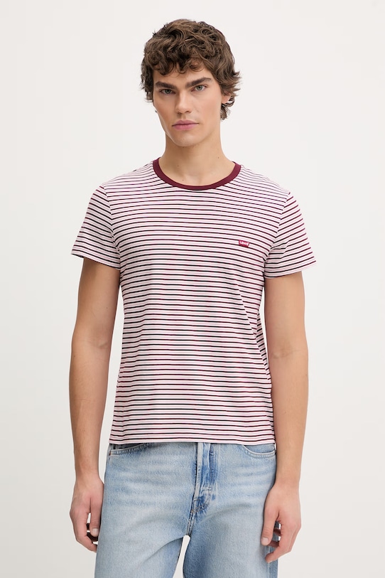 Levi's pamut póló LSE_PERFECT TEE pamut burgundia A3116.0043