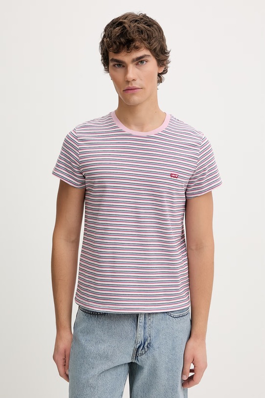 Levi's t-shirt bawełniany LSE_PERFECT TEE wzorzyste różowy A3116.0044