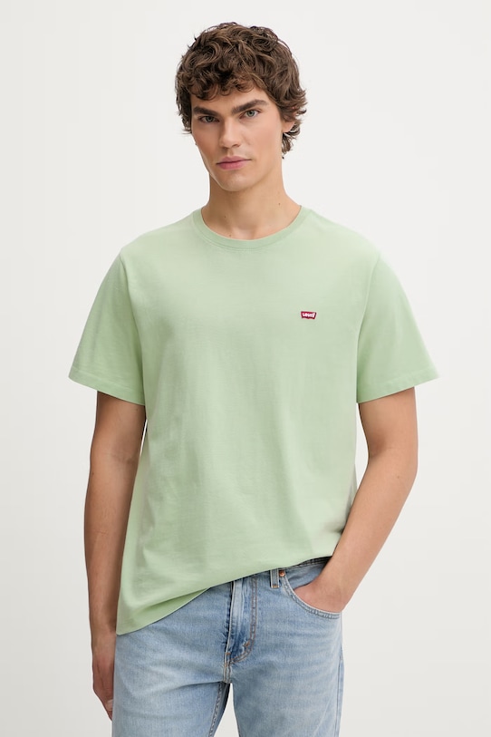 Levi's t-shirt bawełniany LSE_SS ORIGINAL HM bawełna zielony A3117.0111