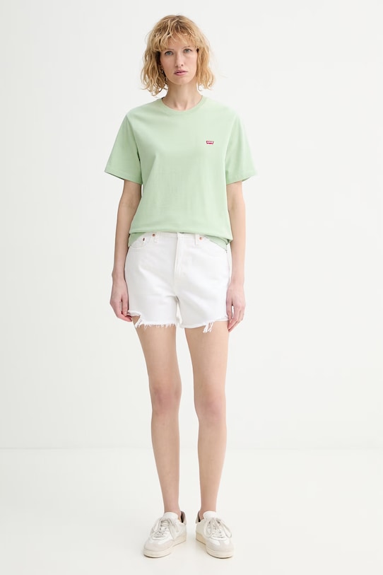 Odzież Levi's t-shirt bawełniany LSE_SS ORIGINAL HM A3117.0111 zielony
