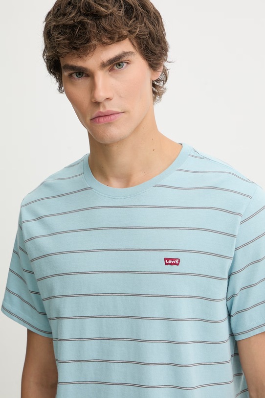 Levi's t-shirt bawełniany LSE_SS ORIGINAL HM niebieski A3117.0113