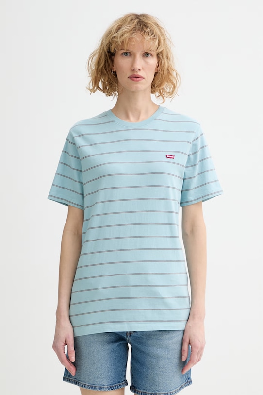 Levi's t-shirt bawełniany LSE_SS ORIGINAL HM A3117.0113 niebieski