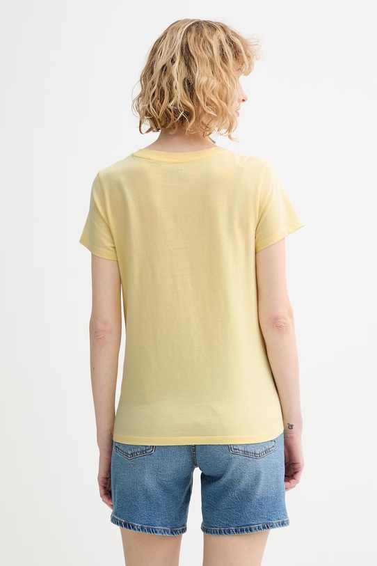 Oblečenie Bavlnené tričko Levi's LSE_PERFECT VNECK A3170.0058 žltá