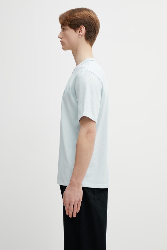 Odzież Café Kitsuné t-shirt bawełniany Barista Fox QU01101KJ7013 niebieski