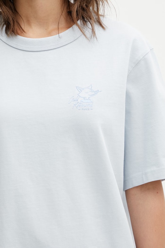 Café Kitsuné t-shirt bawełniany Barista Fox QU01101KJ7013