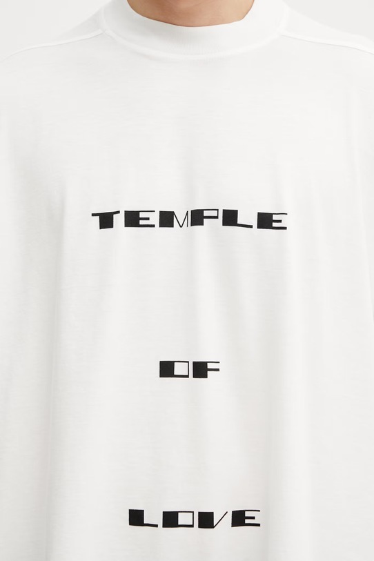 Rick Owens DRKSHDW Tommy t-shirt oversize bawełniany biały DU01F4259.RNEP7