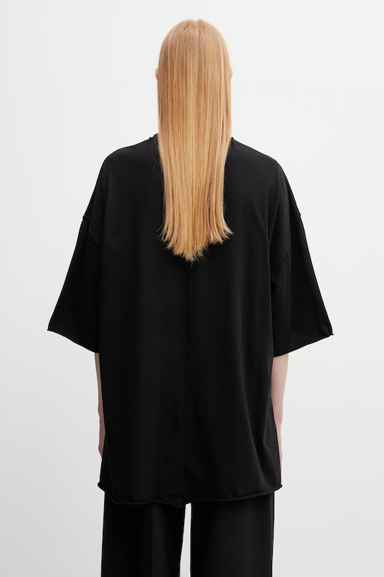 Odzież Rick Owens DRKSHDW Tommy t-shirt bawełniany męski DU01F4259.RNEP5 czarny