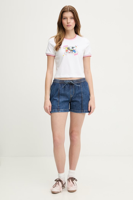 Converse t-shirt bawełniany x HELLO KITTY CVW5T519 biały SS26