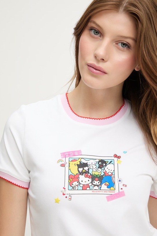 Converse t-shirt bawełniany x HELLO KITTY biały CVW5T519