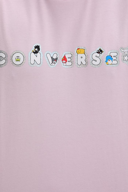 Converse t-shirt bawełniany x HELLO KITTY CVM5T517 różowy