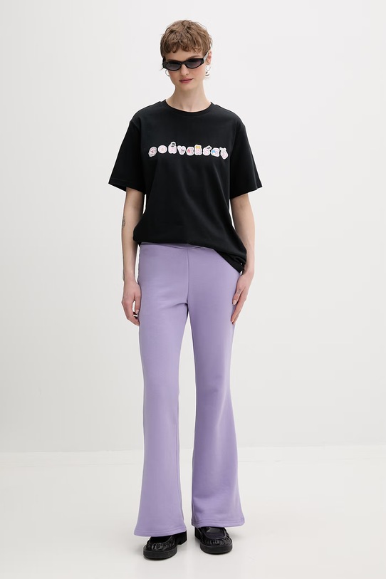 Converse t-shirt in cotone x HELLO KITTY nero CVM5T517