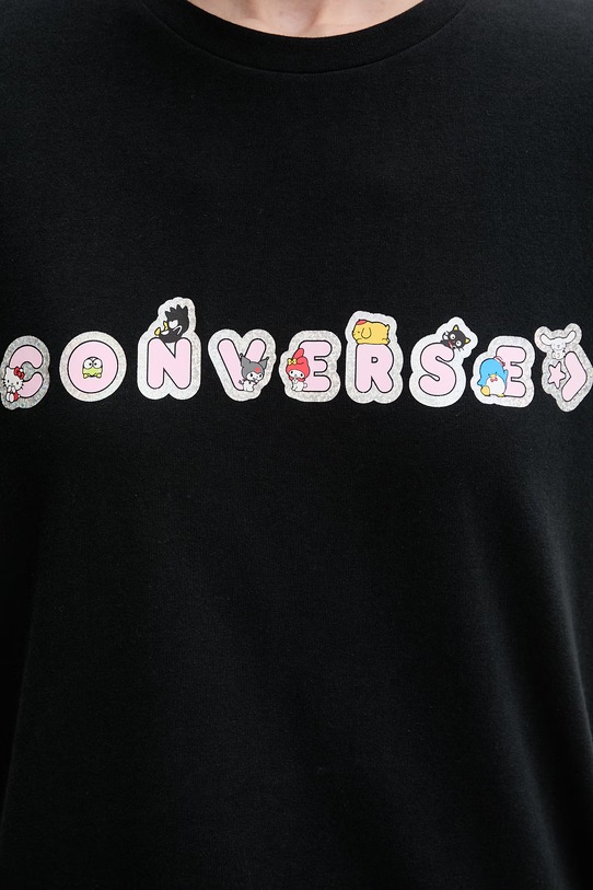 Converse t-shirt bawełniany x HELLO KITTY CVM5T517 czarny