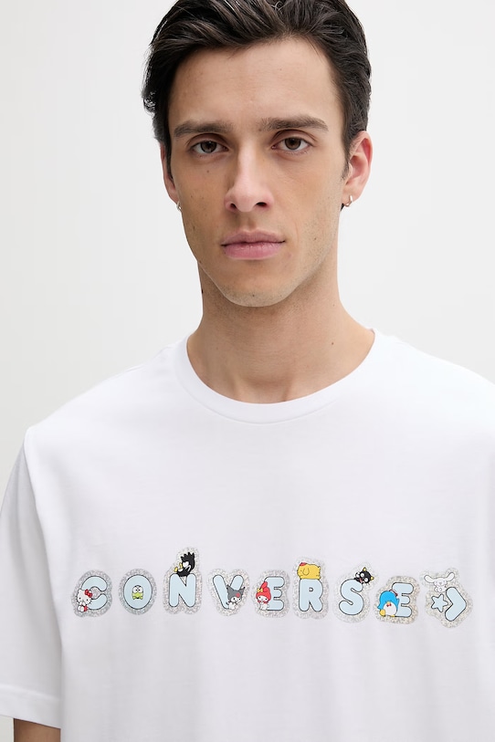 Converse t-shirt basic bawełniany x HELLO KITTY CVM5T517.WHT