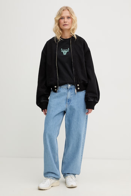 New Era t-shirt bawełniany CHICAGO BULLS 60771515 czarny