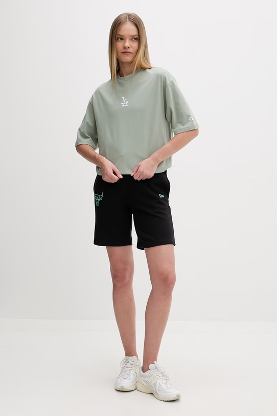 New Era t-shirt bawełniany LOS ANGELES DODGERS zielony 60771499