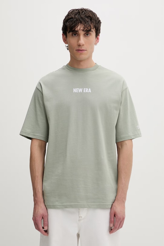 New Era t-shirt damski bawełniany GRAPHIC BP OS 60771530 zielony SS26