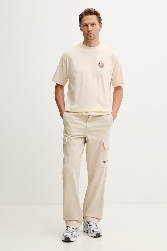 Kaotiko T-shirt bawełniany AS033.01.G002 beżowy SS26