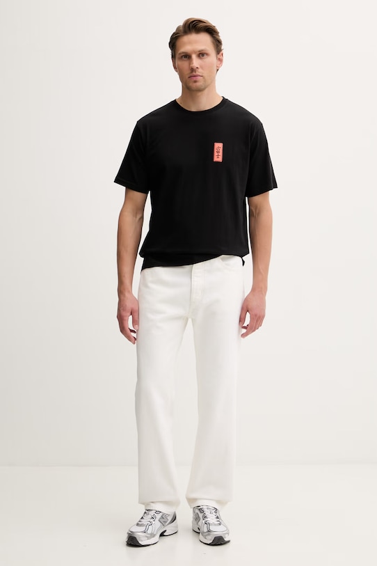 Kaotiko T-shirt bawełniany AS034.01.G002 czarny SS26