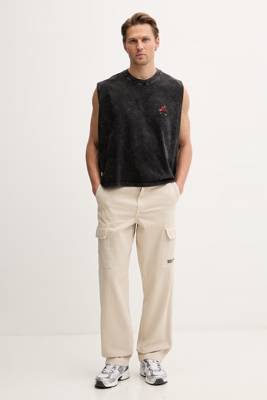 Kaotiko top bawełniany AS039.01.G002 czarny SS26