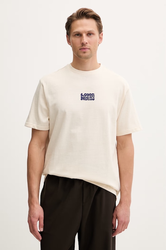 Odzież Kaotiko T-shirt bawełniany AS072.01.G002 beżowy