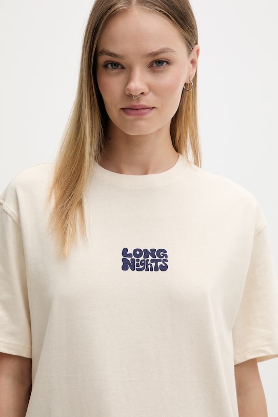 Kaotiko T-shirt bawełniany beżowy AS072.01.G002