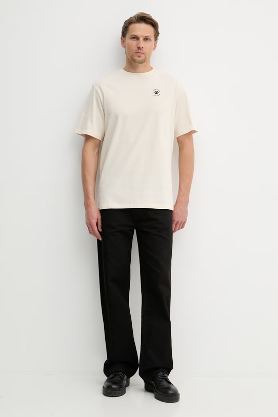 Kaotiko T-shirt bawełniany AS020.01.G002 beżowy SS26