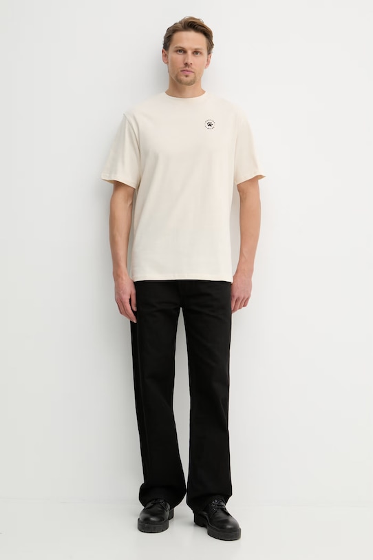 Kaotiko T-shirt bawełniany AS020.01.G002 beżowy SS26